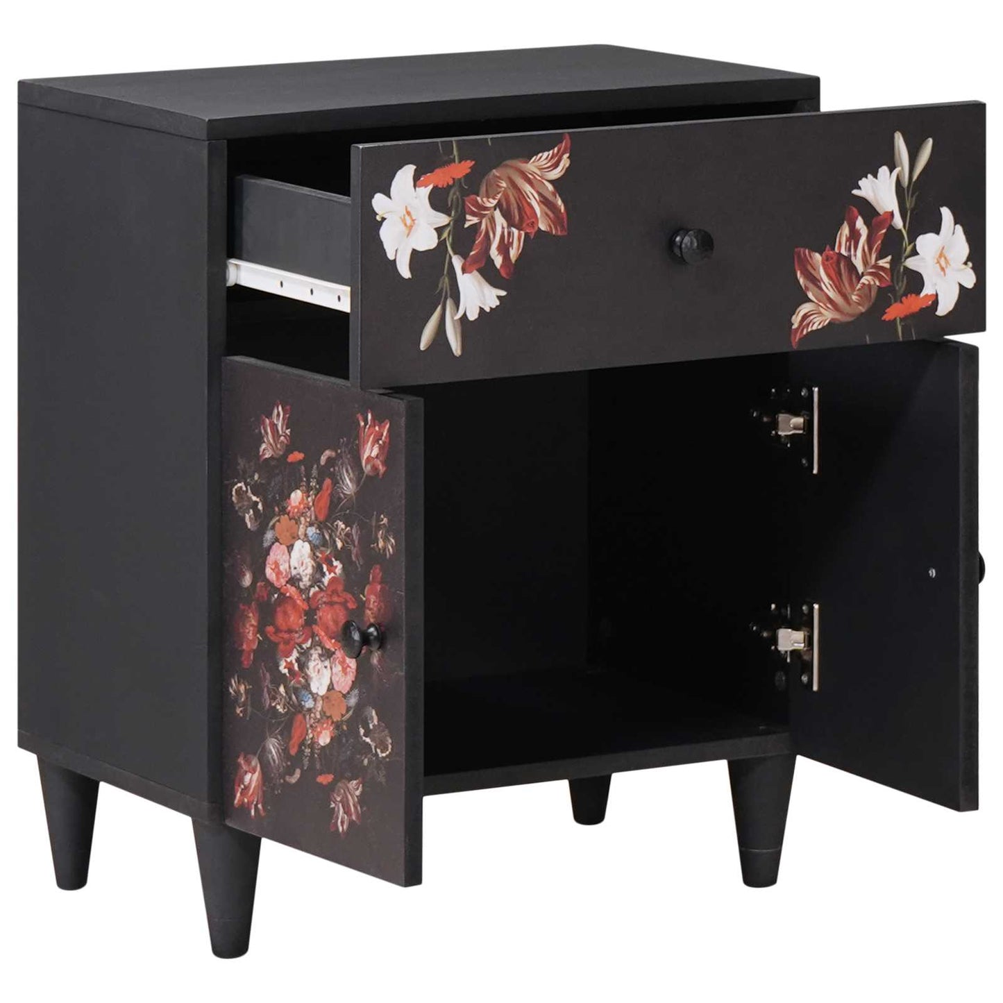 Comodino Multicolore 50 x 33 x 60 cm Legno di mango massello | homemem39