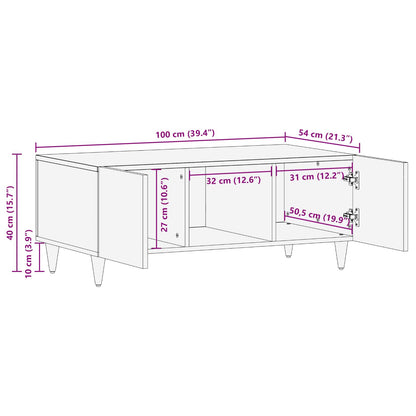 Tavolino da salotto Multicolore 100 x 54 x 40 cm | homemem39