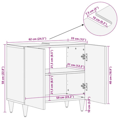 Armadio sottolavello con porta Multicolore 62 x 33 x 58 cm
