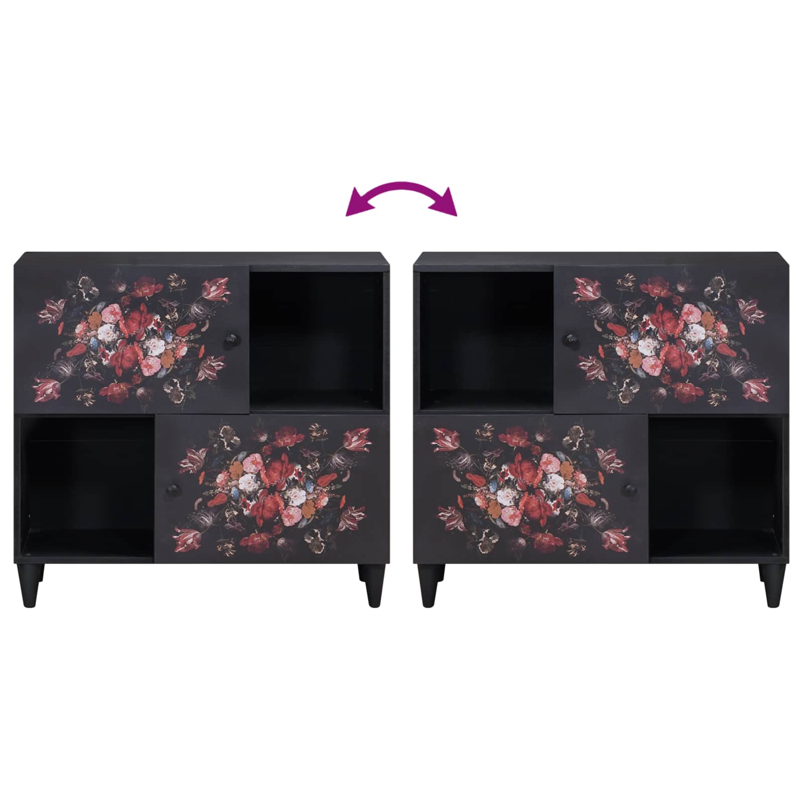 Armadi di Stoccaggio con porta Multicolore 80 x 33,5 x 75 cm | homemem39