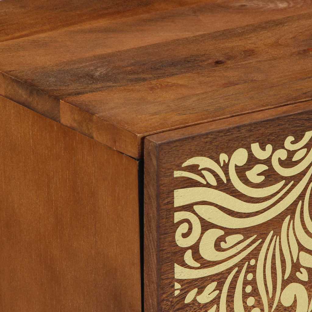 Comodino con porta 2 pcs Marrone miele 40 x 33 x 46 cm | homemem39