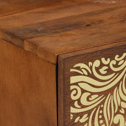 Comodino con porta 2 pcs Marrone miele 40 x 33 x 46 cm | homemem39