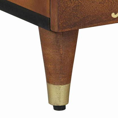 Comodino con porta 2 pcs Marrone miele 40 x 33 x 46 cm | homemem39