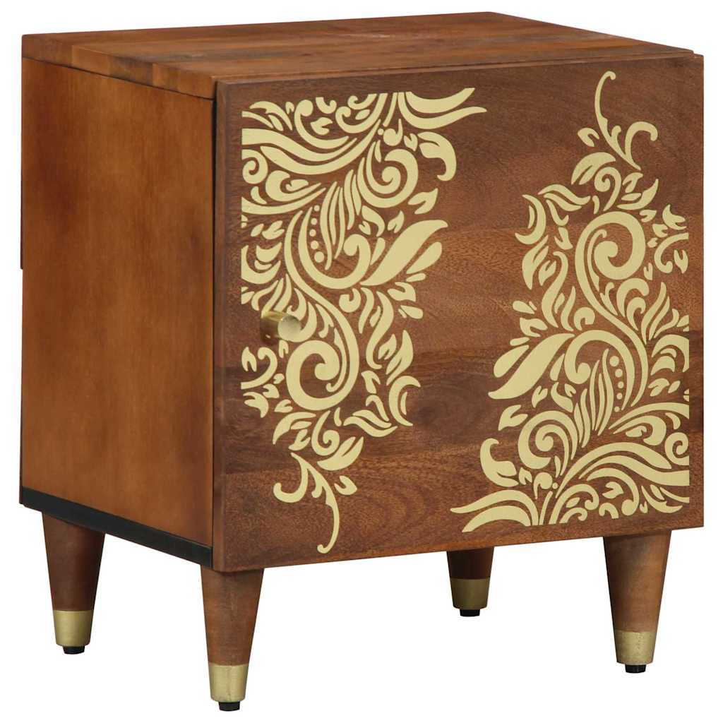 Comodino con porta 2 pcs Marrone miele 40 x 33 x 46 cm | homemem39
