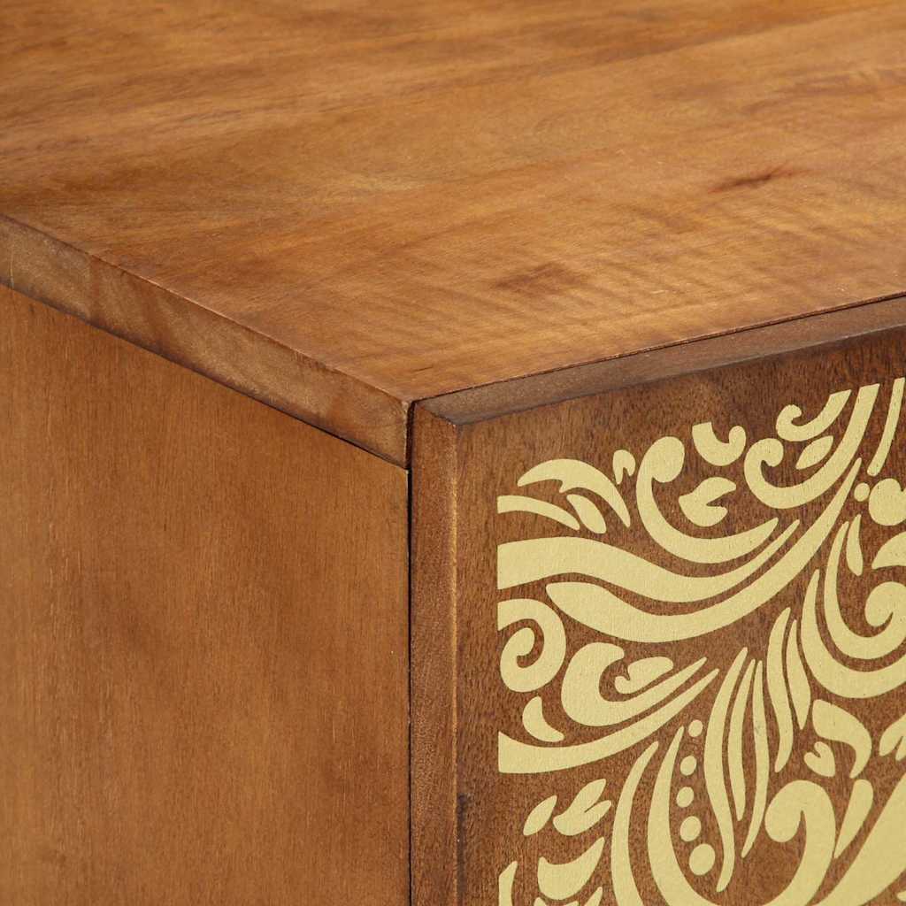 Mobile TV Marrone 105 x 33.5 x 46 cm Legno massello di mango