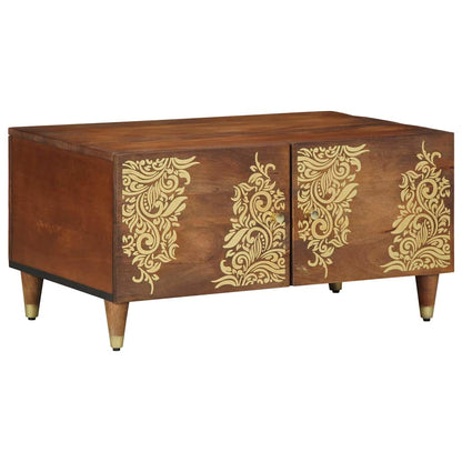 Tavolino da salotto marrone ambrato 80 x 50 x 40 cm