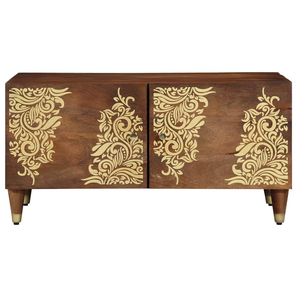 Tavolino da salotto marrone ambrato 80 x 50 x 40 cm