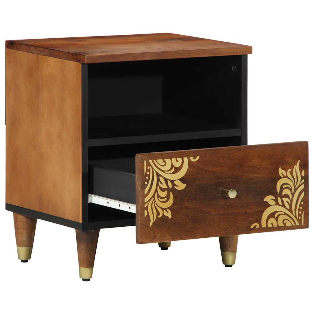 Armadio da Notte 2 pcs marrone ambrato 40 x 33 x 46 cm