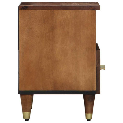 Armadio da Notte 2 pcs marrone ambrato 40 x 33 x 46 cm