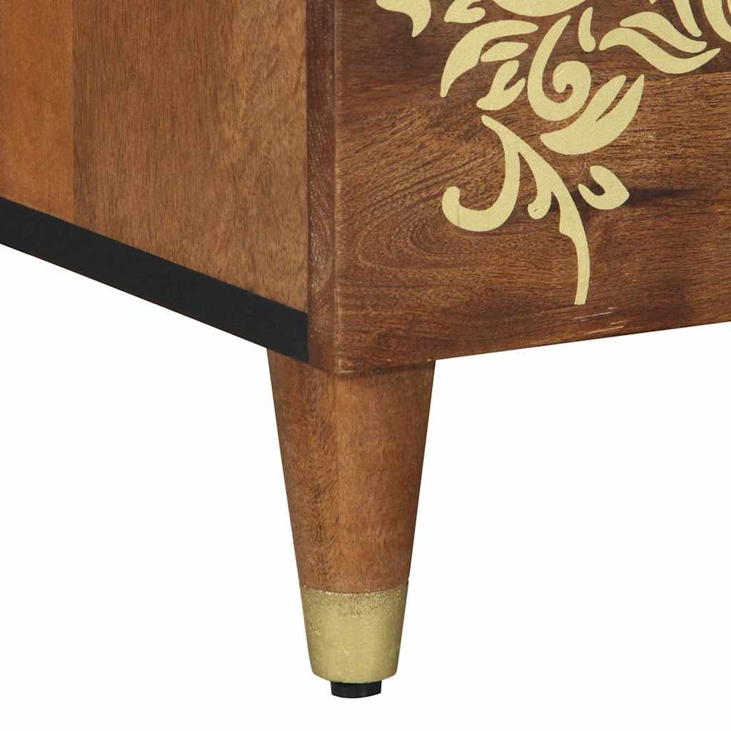 Armadio da Notte con cassetto marrone ambrato 50 x 33 x 60 cm