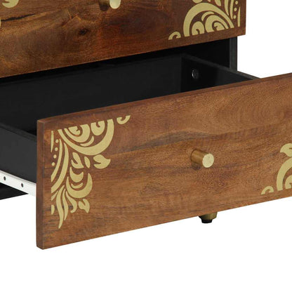 Armadio da Notte con cassetto marrone ambrato 50 x 33 x 62 cm