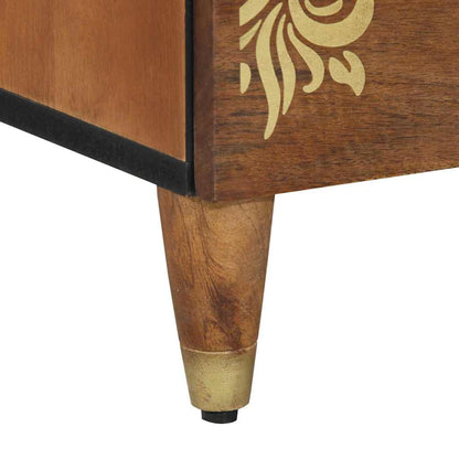 Armadio da Notte con cassetto marrone ambrato 50 x 33 x 62 cm