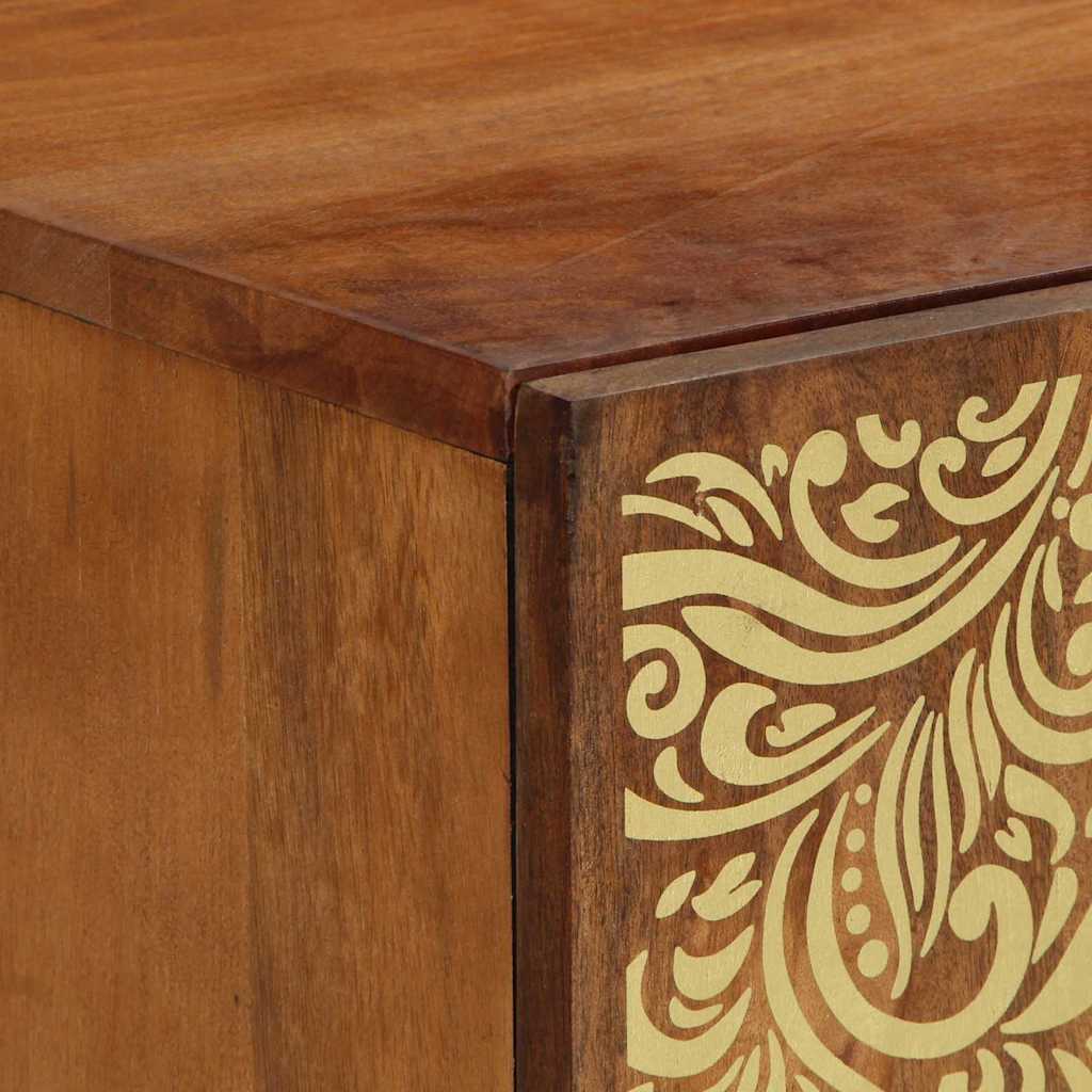 Mobile TV Marrone 105 x 33.5 x 46 cm Legno massello di mango