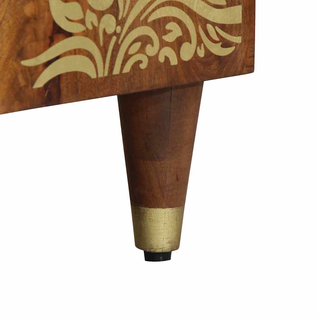 Mobile TV Marrone 105 x 33.5 x 46 cm Legno massello di mango