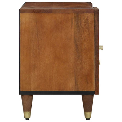 Mobile TV Marrone 105 x 33.5 x 46 cm Legno massello di mango