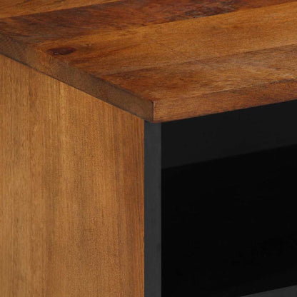 Mobile TV Marrone 100 x 33.5 x 46 cm Legno massello di mango