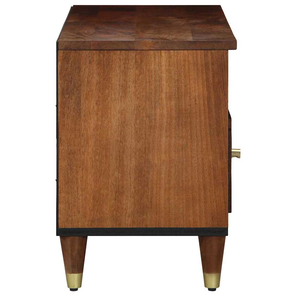 Mobile TV Marrone 100 x 33.5 x 46 cm Legno massello di mango