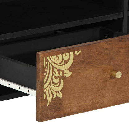 Mobile TV Marrone 80 x 33.5 x 46 cm Legno massello di mango