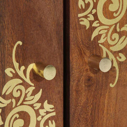 Mobile sottolavabo con porta marrone ambrato 62 x 33 x 58 cm