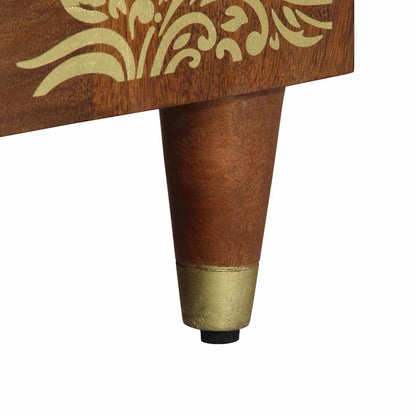 Mobile sottolavabo con porta marrone ambrato 62 x 33 x 58 cm