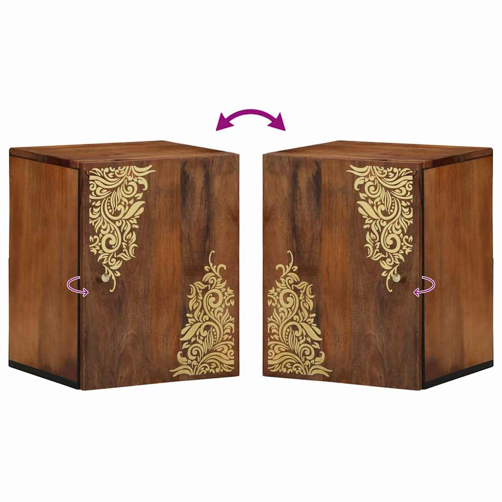 Armadietto a muro con porta Marrone miele 38 x 33 x 48 cm | homemem39
