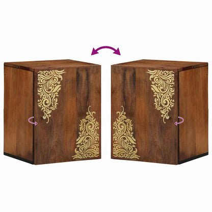 Armadietto a muro con porta Marrone miele 38 x 33 x 48 cm | homemem39