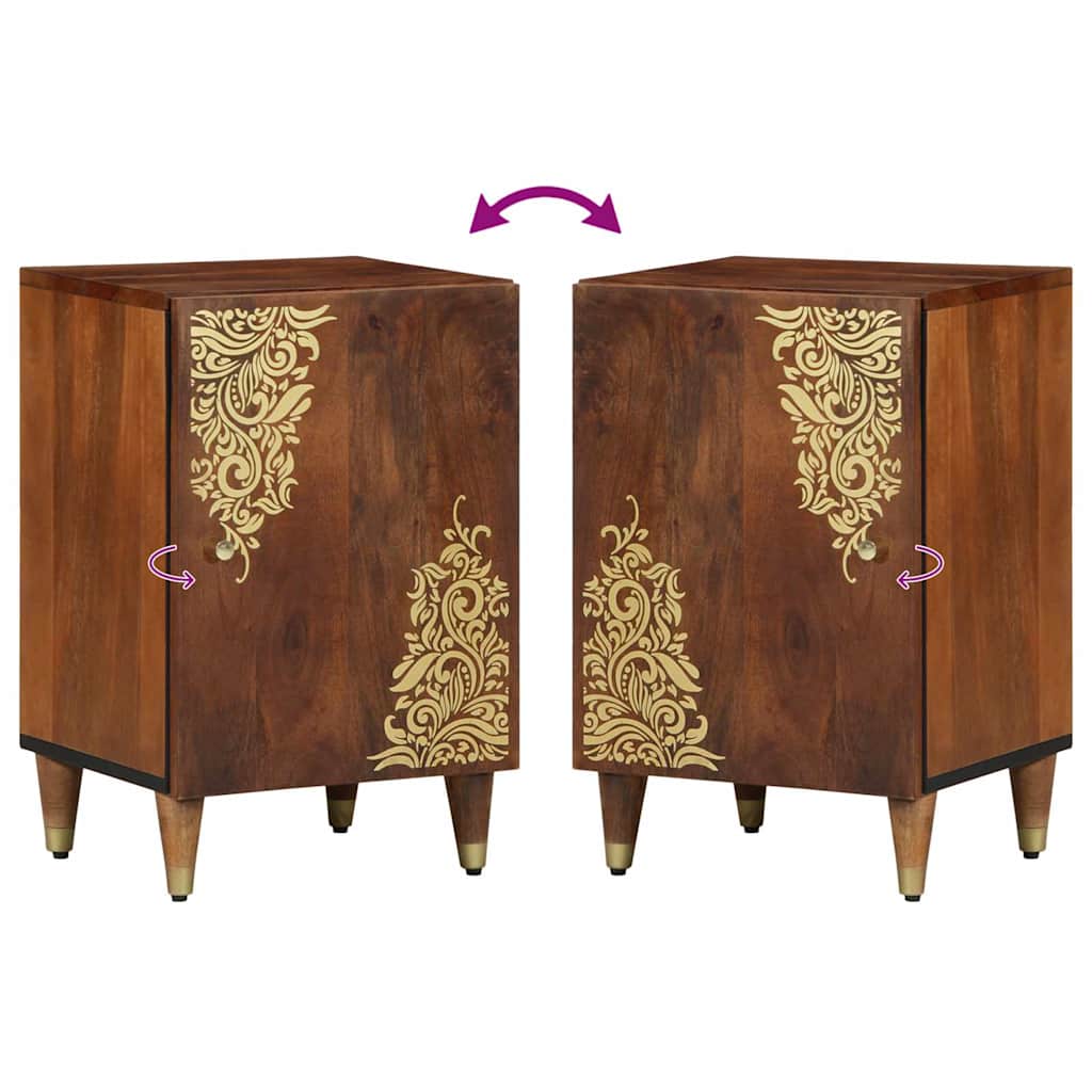 Mobile da Bagno con porta marrone ambrato 38 x 33 x 58 cm