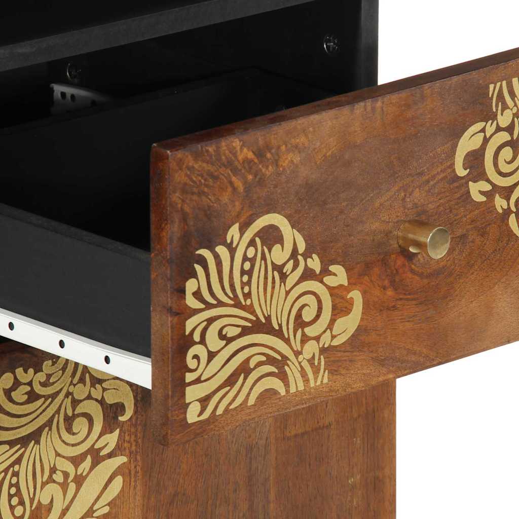 Credenza con cassetto marrone ambrato 38 x 33.5 x 160 cm