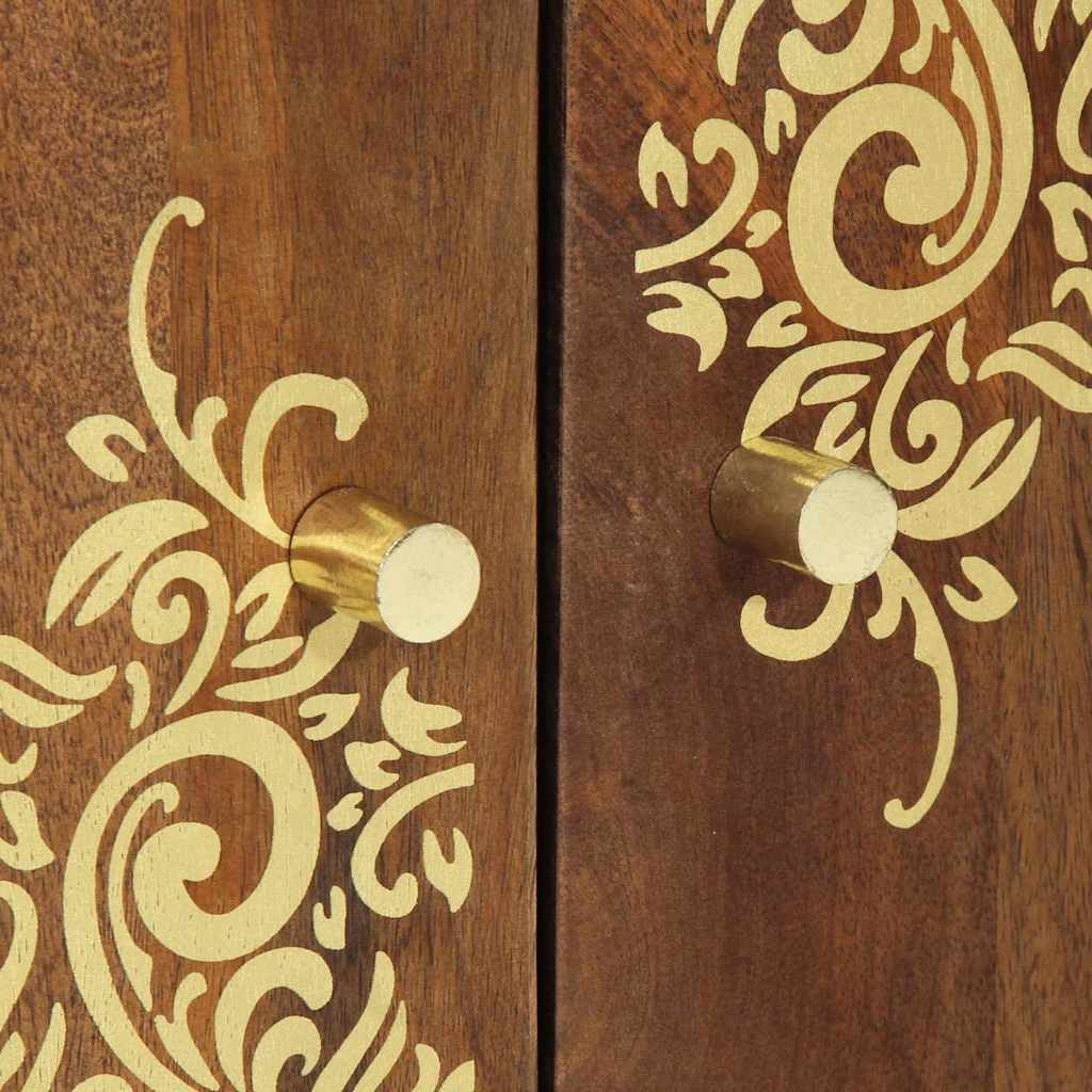 Credenza Marrone 60 x 33.5 x 75 cm Legno massello di mango
