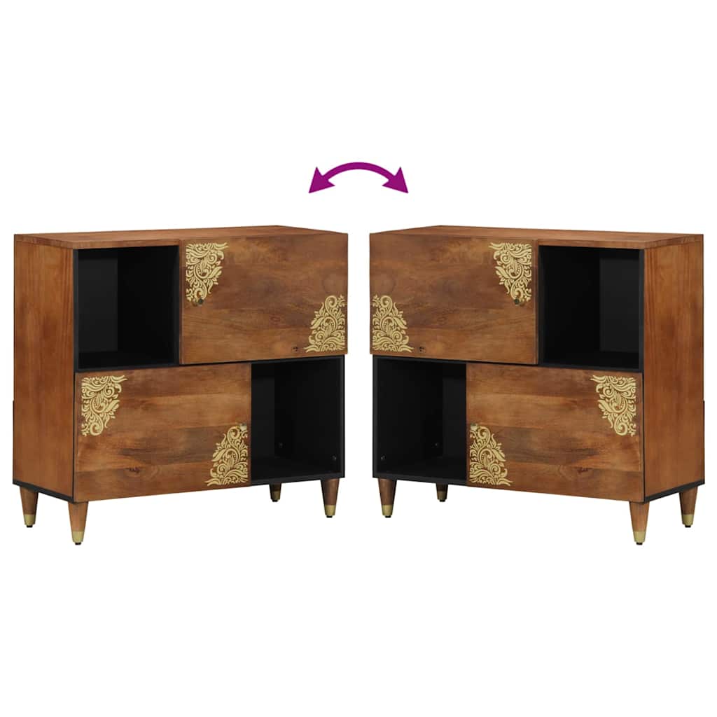 Credenza Marrone 80 x 33.5 x 75 cm Legno massello di mango
