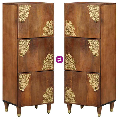 Credenza Marrone 40 x 33.5 x 110 cm Legno massello di mango