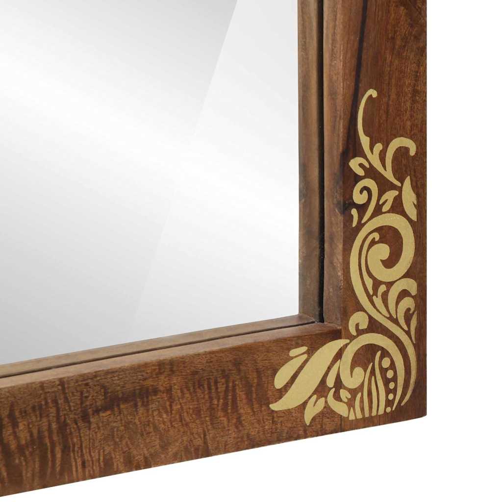 Specchio da bagno con specchio Marrone miele 70 x 50 x 2,5 cm | homemem39