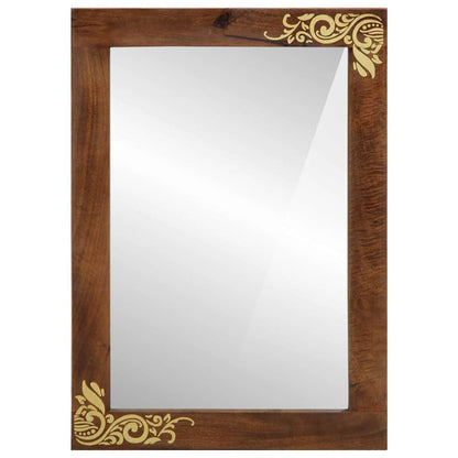 Specchio da bagno con specchio Marrone miele 70 x 50 x 2,5 cm | homemem39