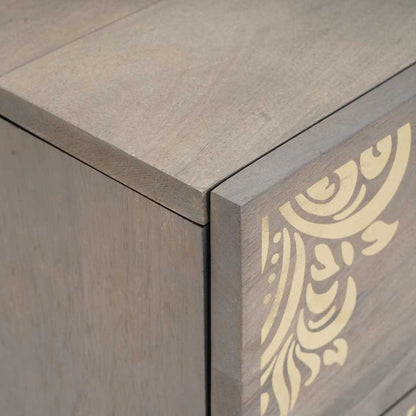 Armadio da Notte con cassetto 2 pcs Grigio 40 x 33 x 46 cm