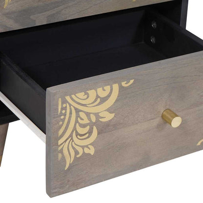 Armadio da Notte con cassetto 2 pcs Grigio 40 x 33 x 46 cm