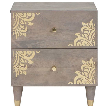 Armadio da Notte con cassetto 2 pcs Grigio 40 x 33 x 46 cm
