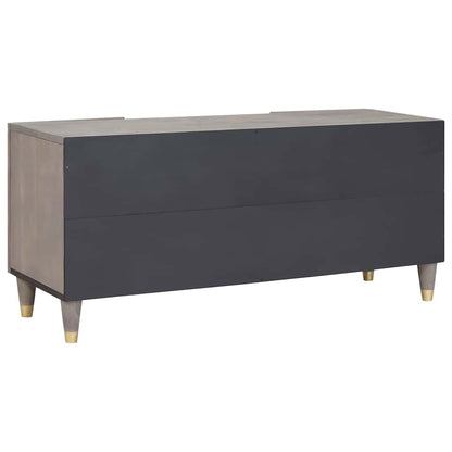 Mobile TV con lo scaffale Grigio e Oro 105 x 33.5 x 46 cm