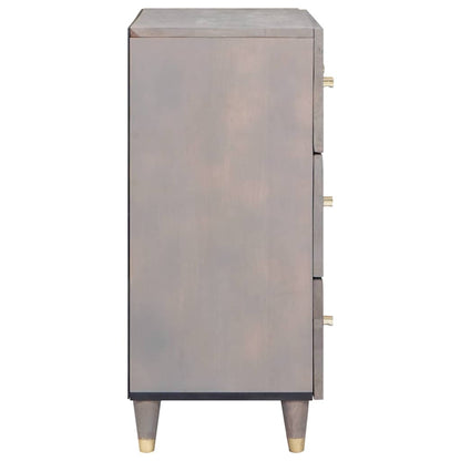 Credenza Grigio e Oro 60 x 33 x 75 cm Legno di mango massello | homemem39