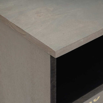 Armadio da Notte con cassetto 2 pcs Grigio 40 x 33 x 46 cm