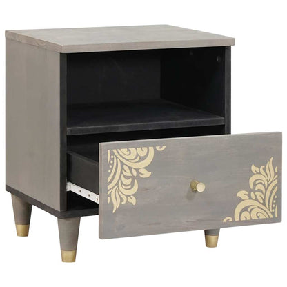Armadio da Notte con cassetto 2 pcs Grigio 40 x 33 x 46 cm