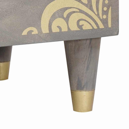 Armadio da Notte Grigio 50 x 33 x 62 cm legno massello di mango