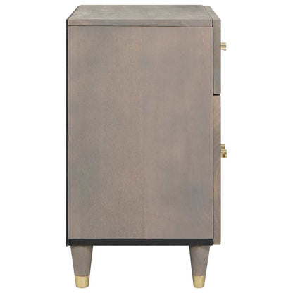 Armadio da Notte Grigio 50 x 33 x 60 cm legno massello di mango