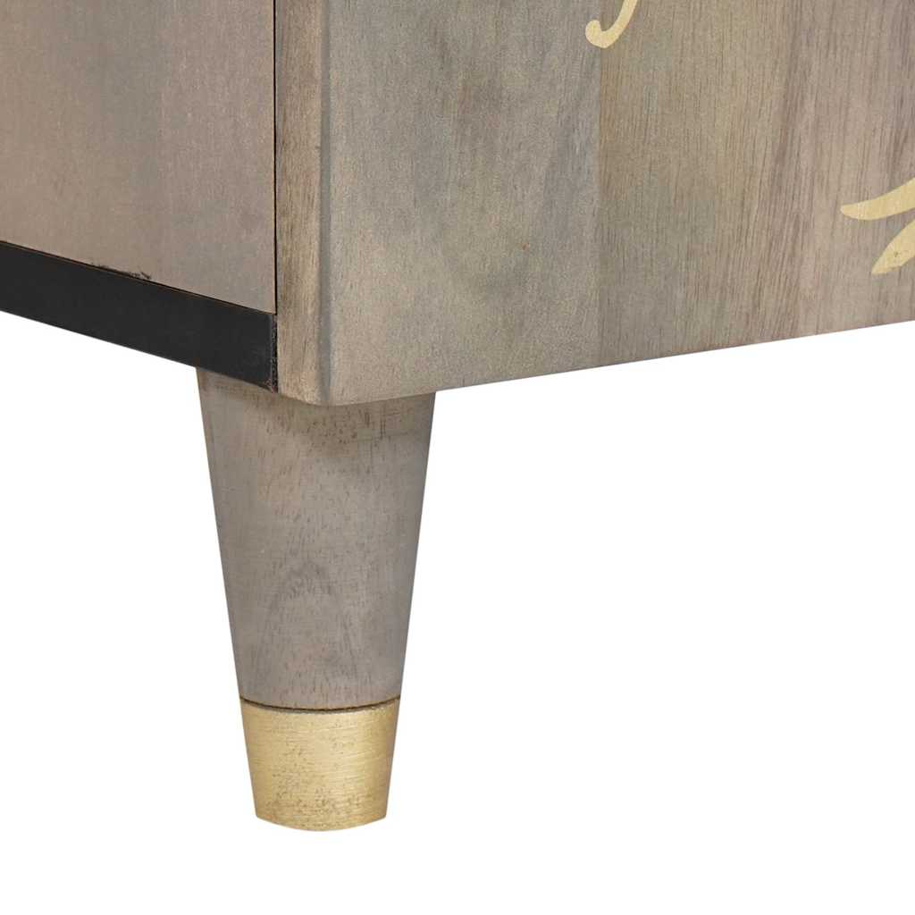 Mobile TV con cassetto Grigio e Oro 105 x 33.5 x 46 cm