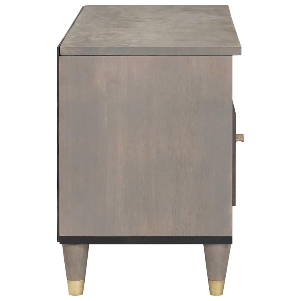 Mobile TV con cassetto Grigio e Oro 80 x 33.5 x 46 cm