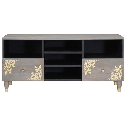 Mobile TV con cassetto Grigio e Oro 100 x 33.5 x 46 cm