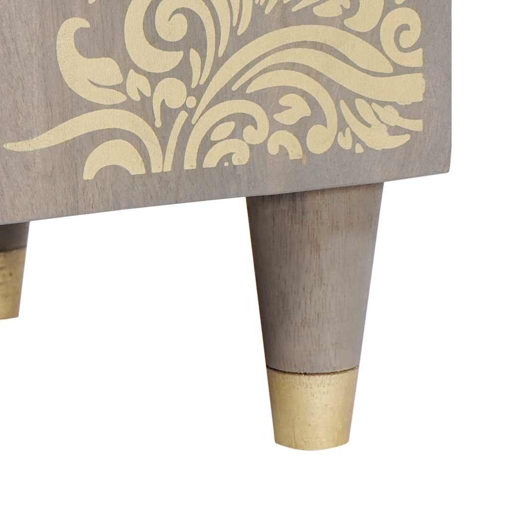 Mobile da Bagno Grigio 38 x 33 x 160 cm Legno di mango massello