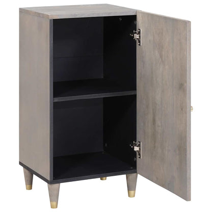 Credenza Grigio e Oro 40 x 33.5 x 75 cm Legno massello di mango
