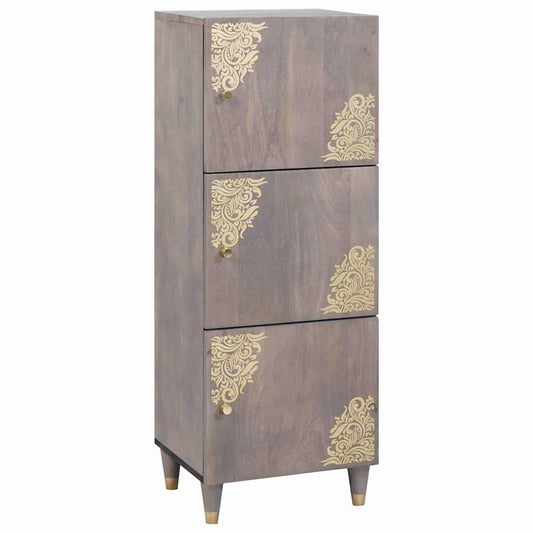 Credenza con cassetto Grigio e Oro 40 x 33.5 x 110 cm