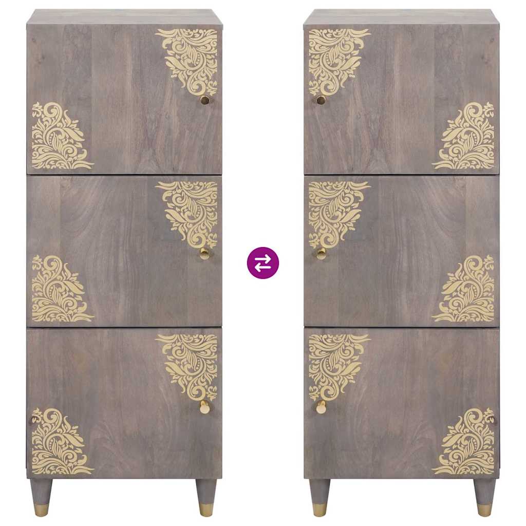 Credenza con cassetto Grigio e Oro 40 x 33.5 x 110 cm