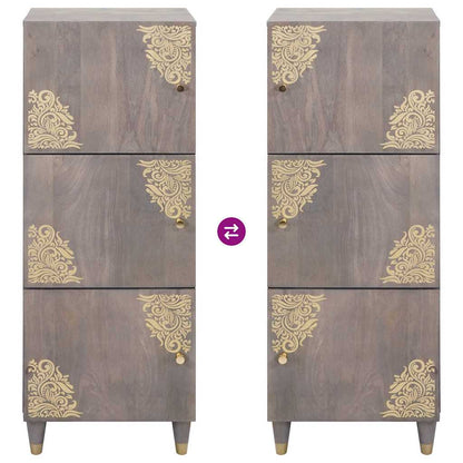 Credenza con cassetto Grigio e Oro 40 x 33.5 x 110 cm